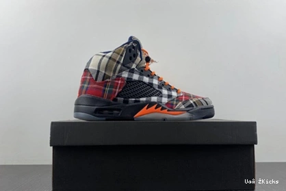 557  Elegant Jordan 5 Retro 2985 FD4814- Plaid 0803
